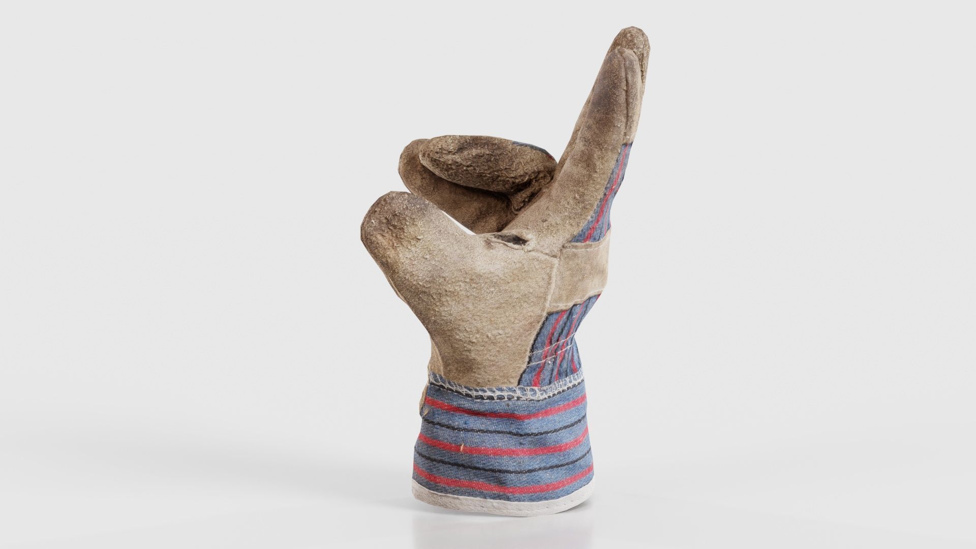 Gloved Hand 014 Low-poly 3D model_24