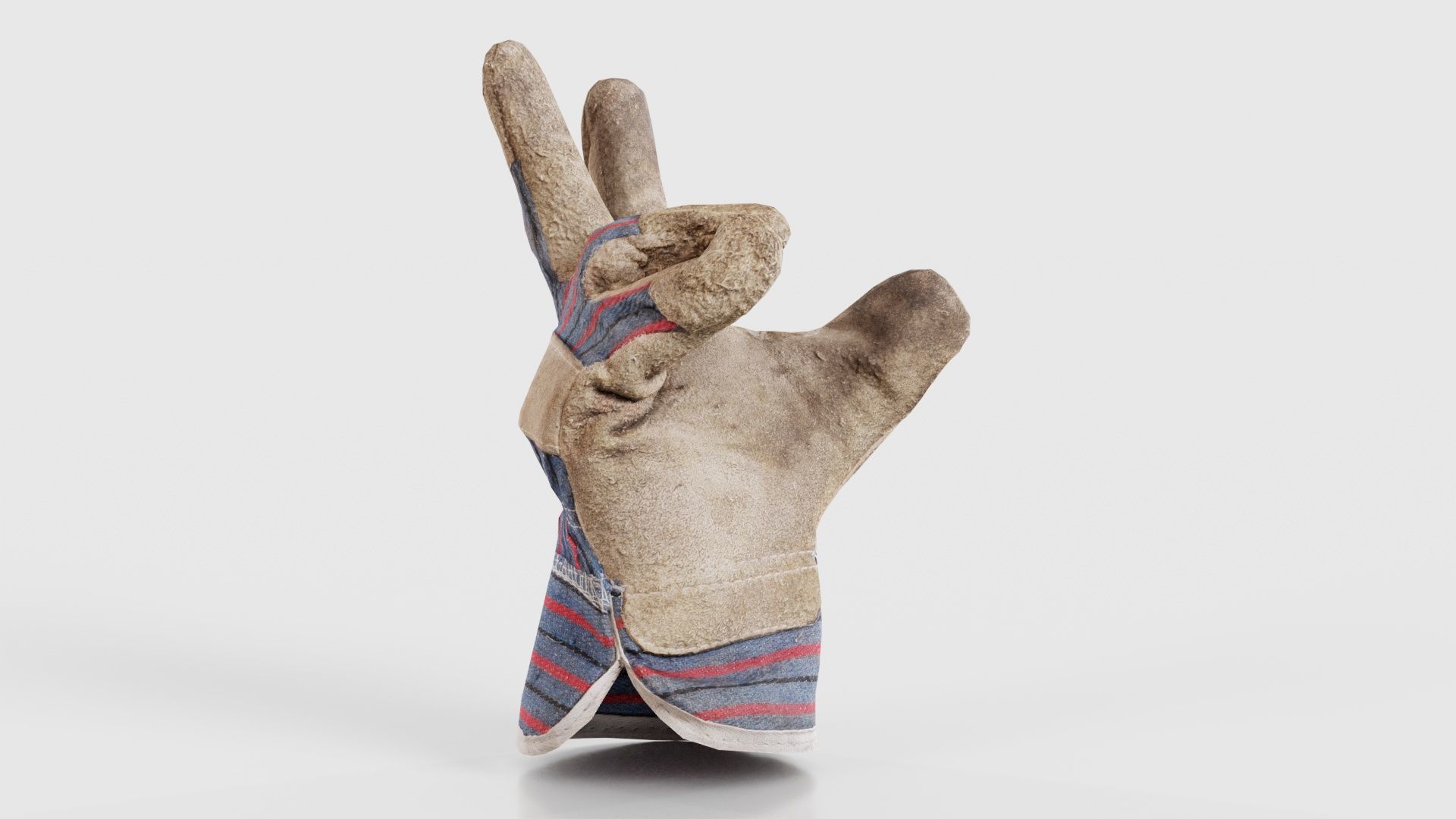 Gloved Hand 014 Low-poly 3D model_17