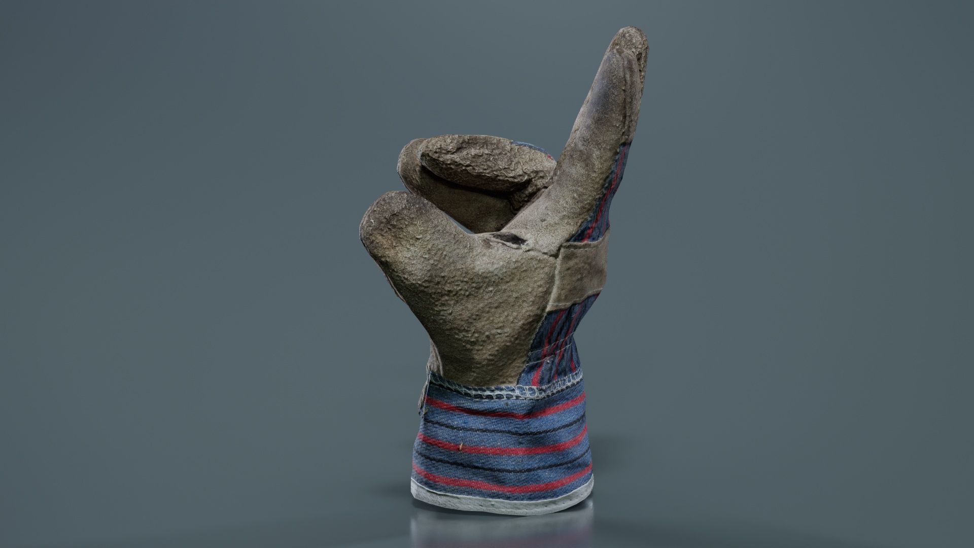 Gloved Hand 014 Low-poly 3D model_4