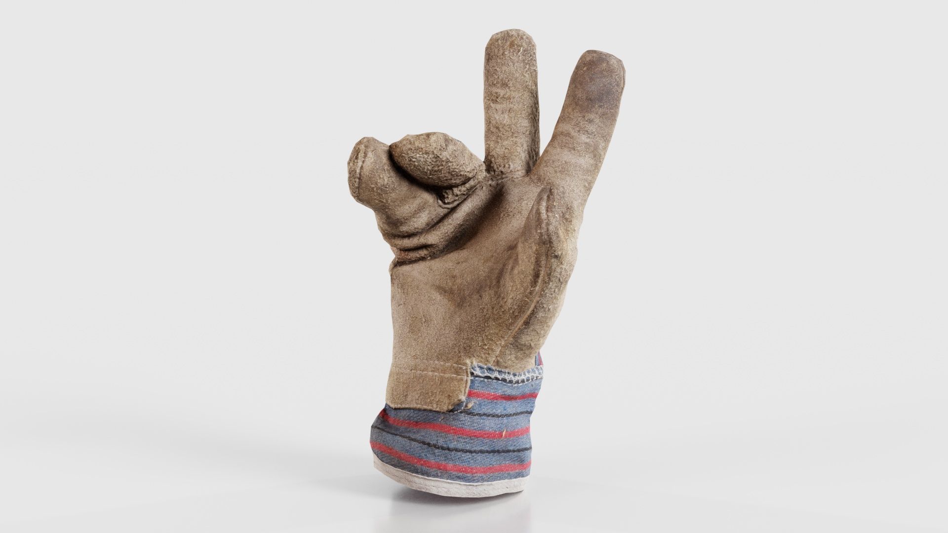 Gloved Hand 014 Low-poly 3D model_26