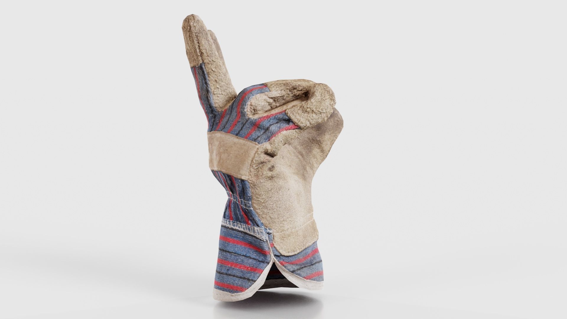 Gloved Hand 014 Low-poly 3D model_18