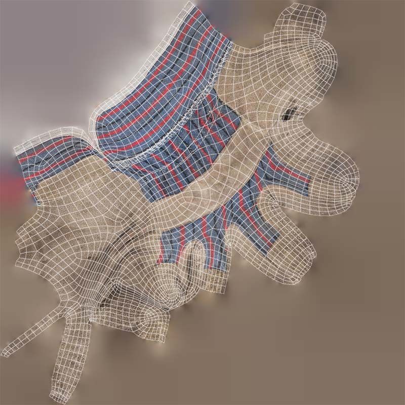 Gloved Hand 014 Low-poly 3D model_14