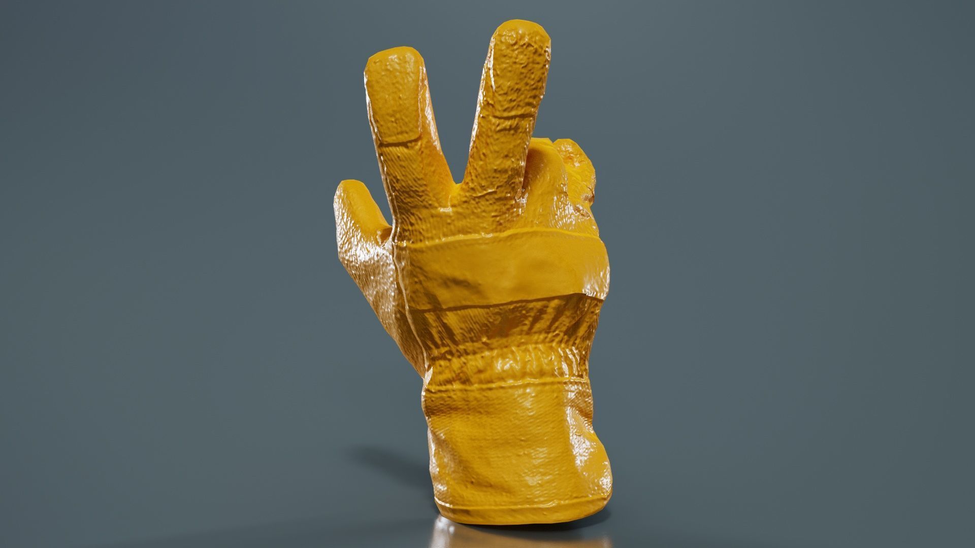 Gloved Hand 014 Low-poly 3D model_13