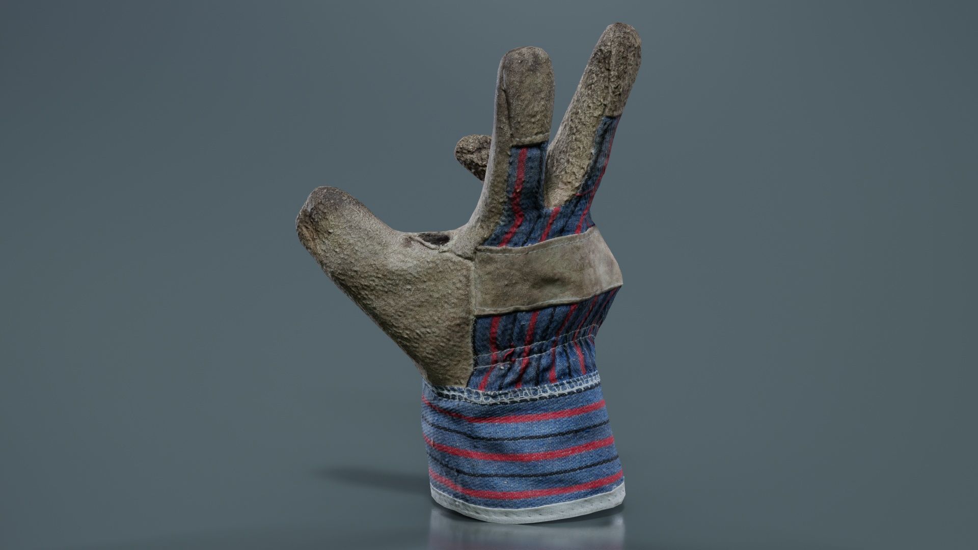 Gloved Hand 014 Low-poly 3D model_2