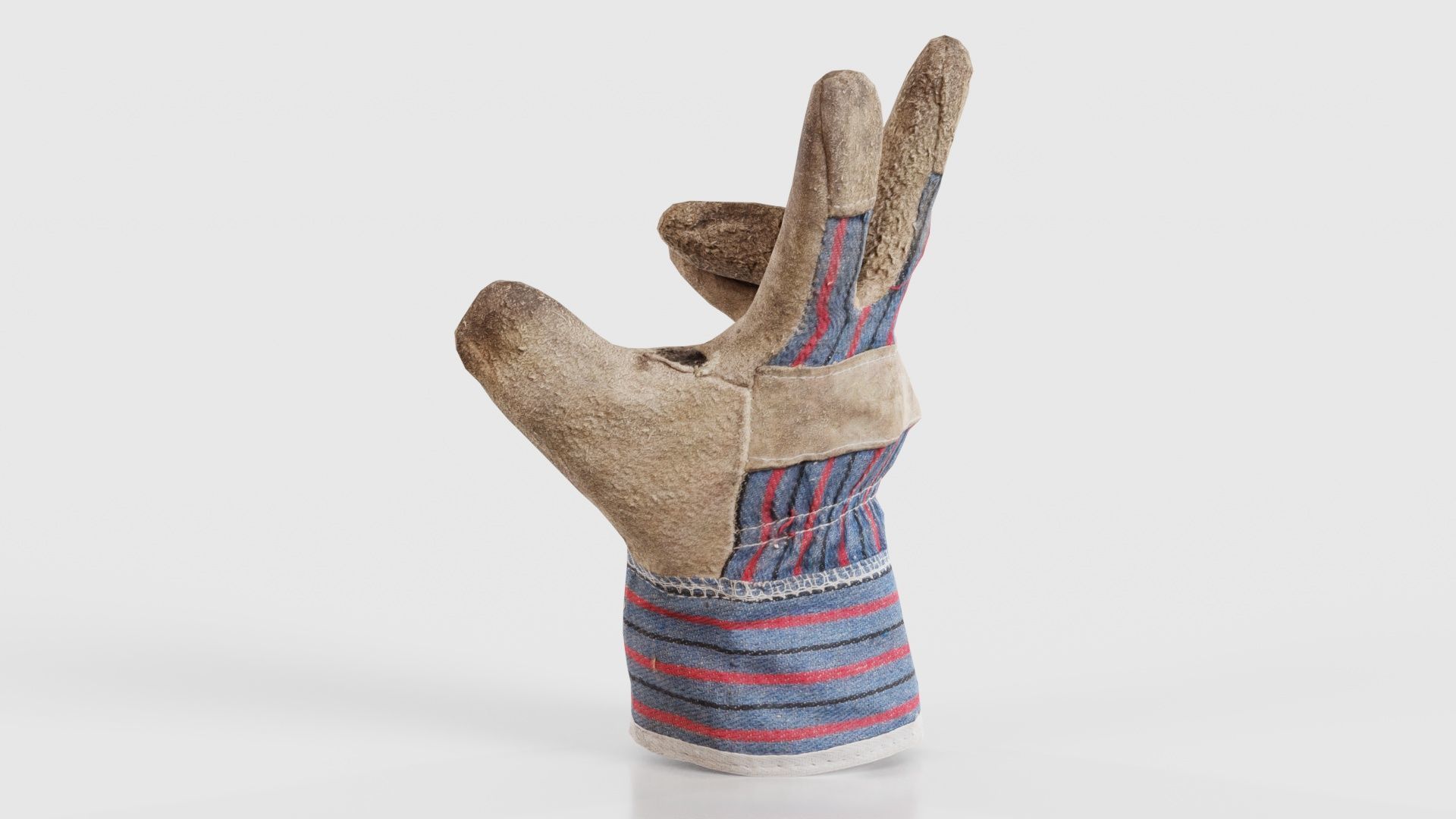 Gloved Hand 014 Low-poly 3D model_23