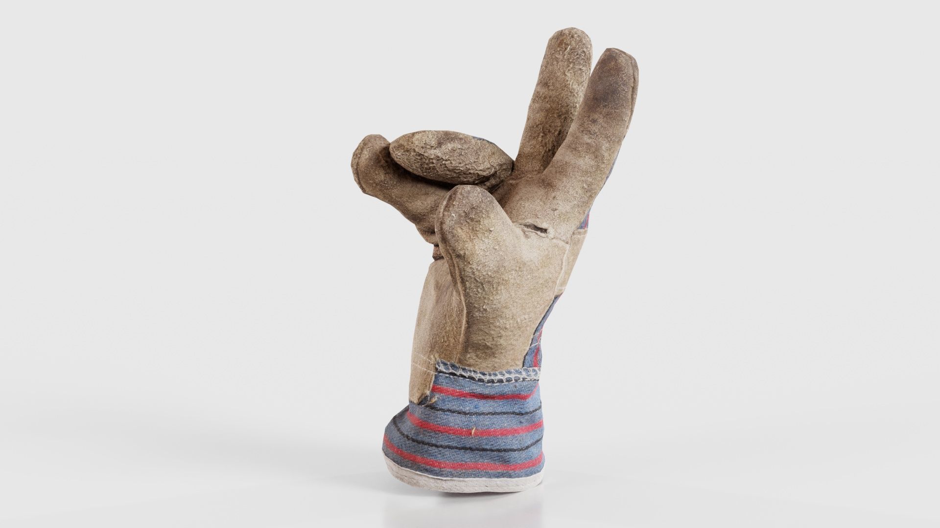 Gloved Hand 014 Low-poly 3D model_25