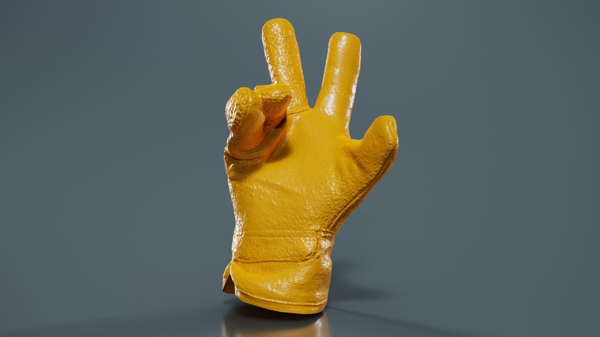 Gloved Hand 014 Low-poly 3D model_12