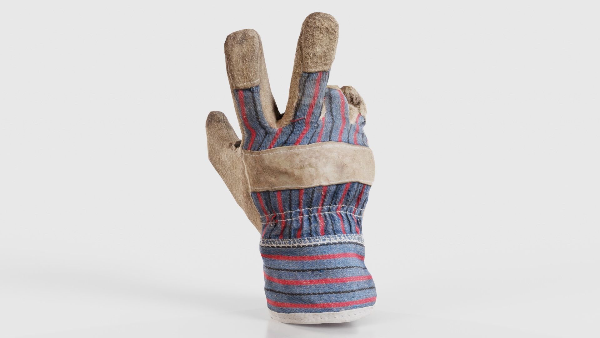 Gloved Hand 014 Low-poly 3D model_21