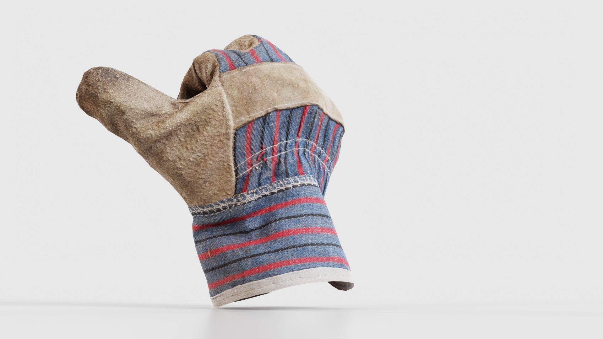 Gloved Hand 015 Low-poly 3D model_22