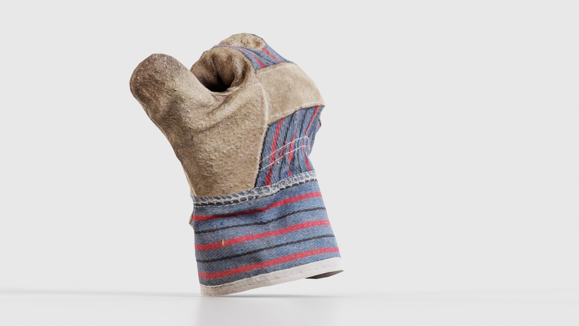 Gloved Hand 015 Low-poly 3D model_23