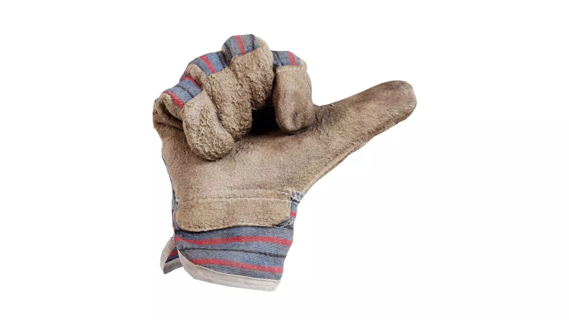 Gloved Hand 015 Low-poly 3D model_0