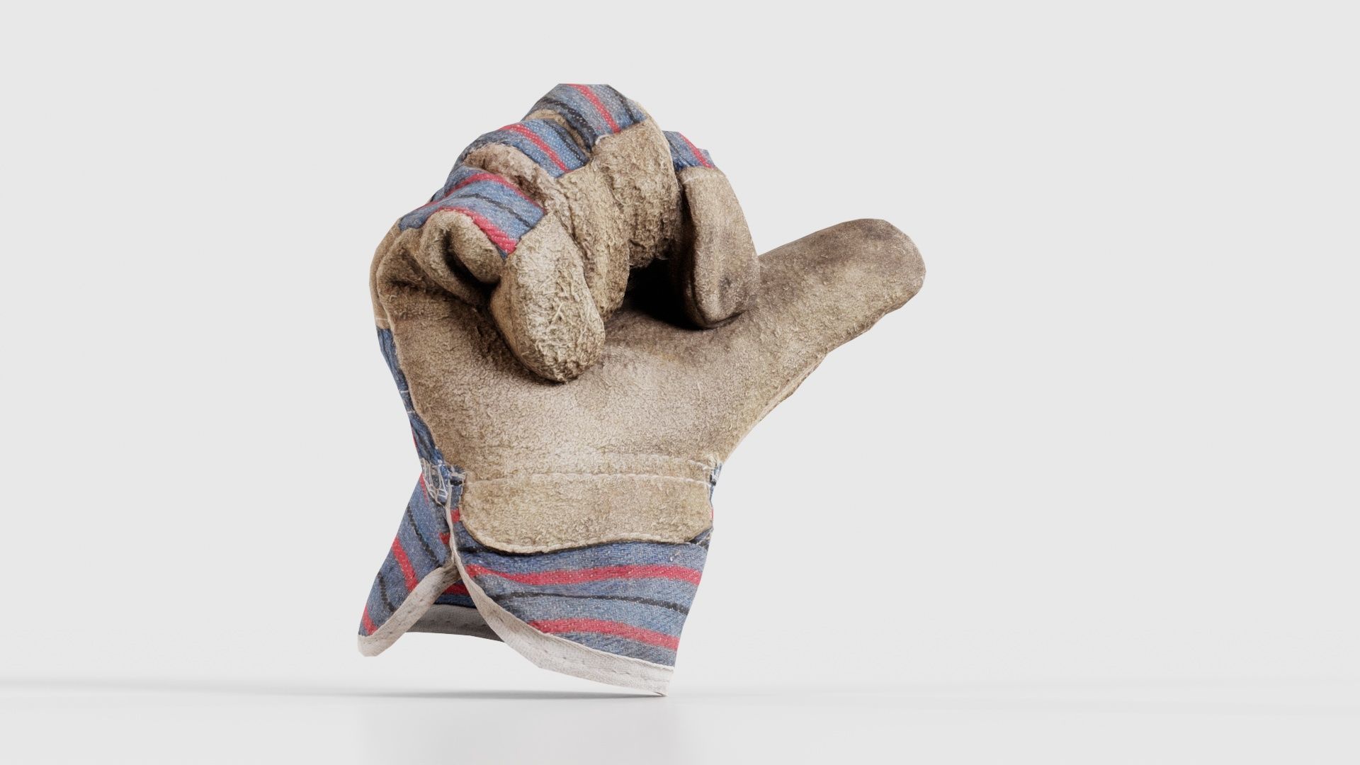 Gloved Hand 015 Low-poly 3D model_16