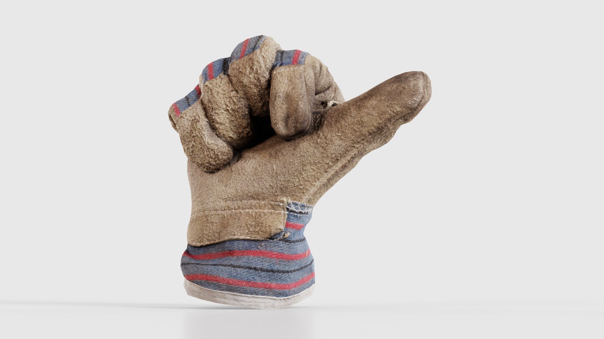 Gloved Hand 015 Low-poly 3D model_26