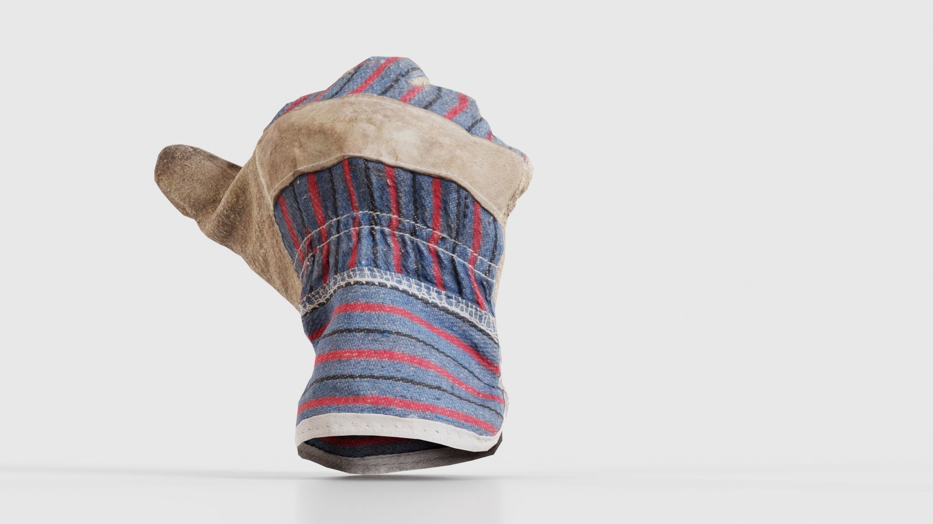 Gloved Hand 015 Low-poly 3D model_20