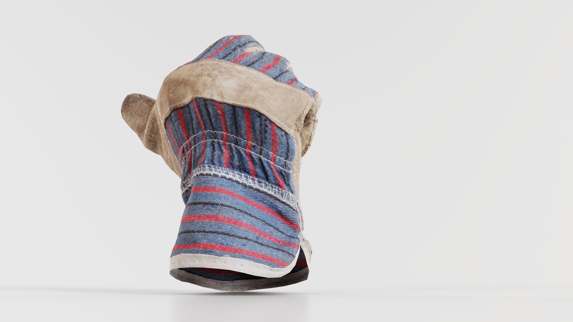 Gloved Hand 015 Low-poly 3D model_3