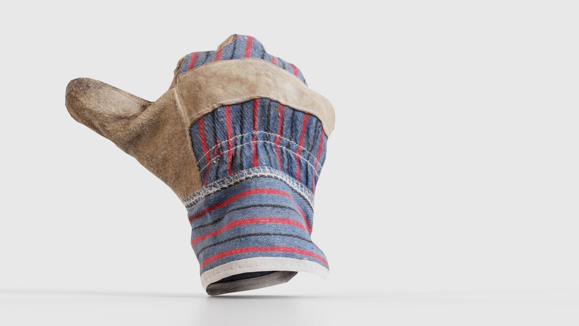 Gloved Hand 015 Low-poly 3D model_21