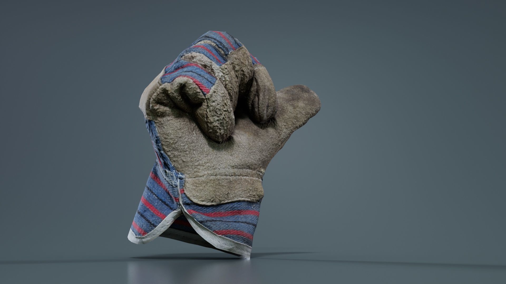 Gloved Hand 015 Low-poly 3D model_4