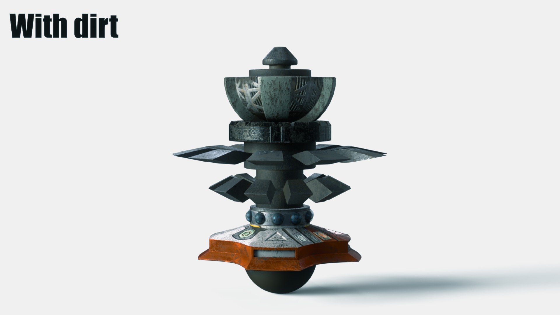 Sci fi Mechanical robot Machine Low-poly 3D model_5