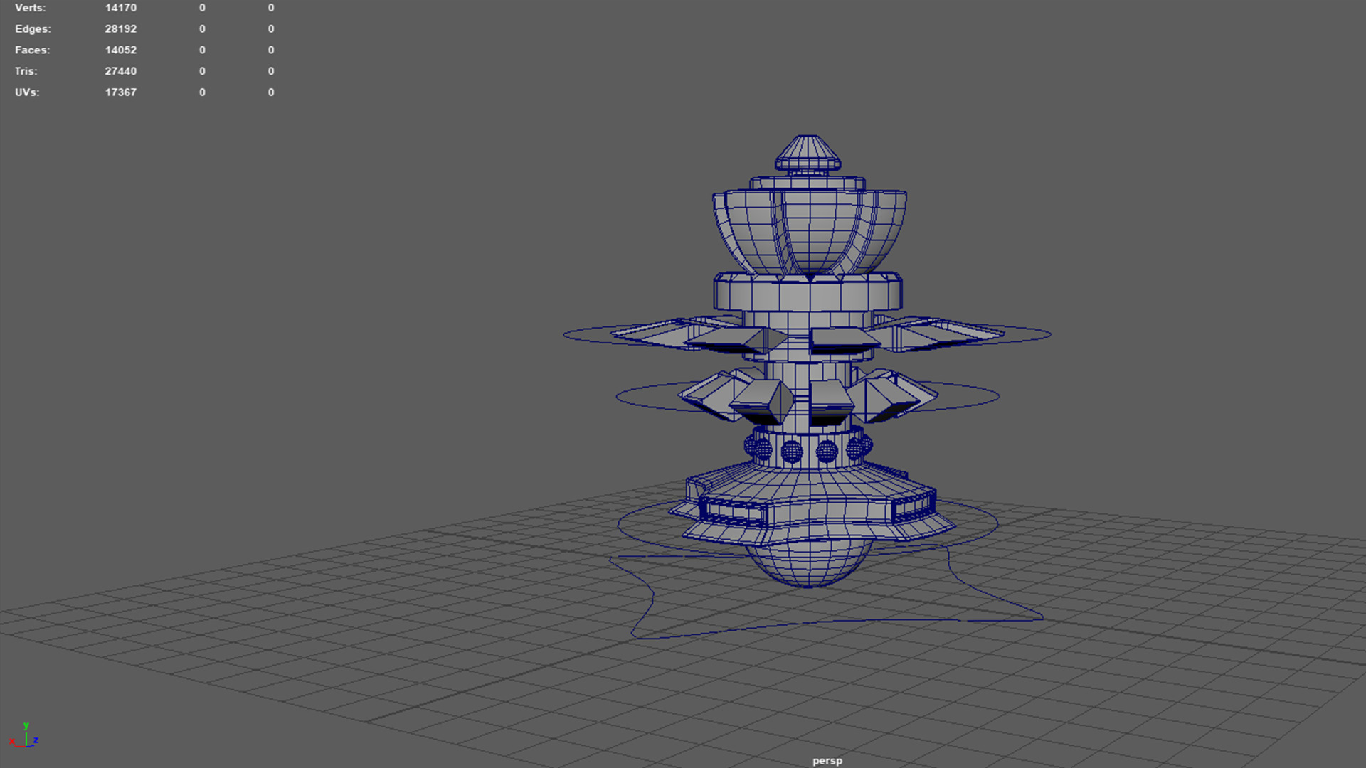 Sci fi Mechanical robot Machine Low-poly 3D model_14