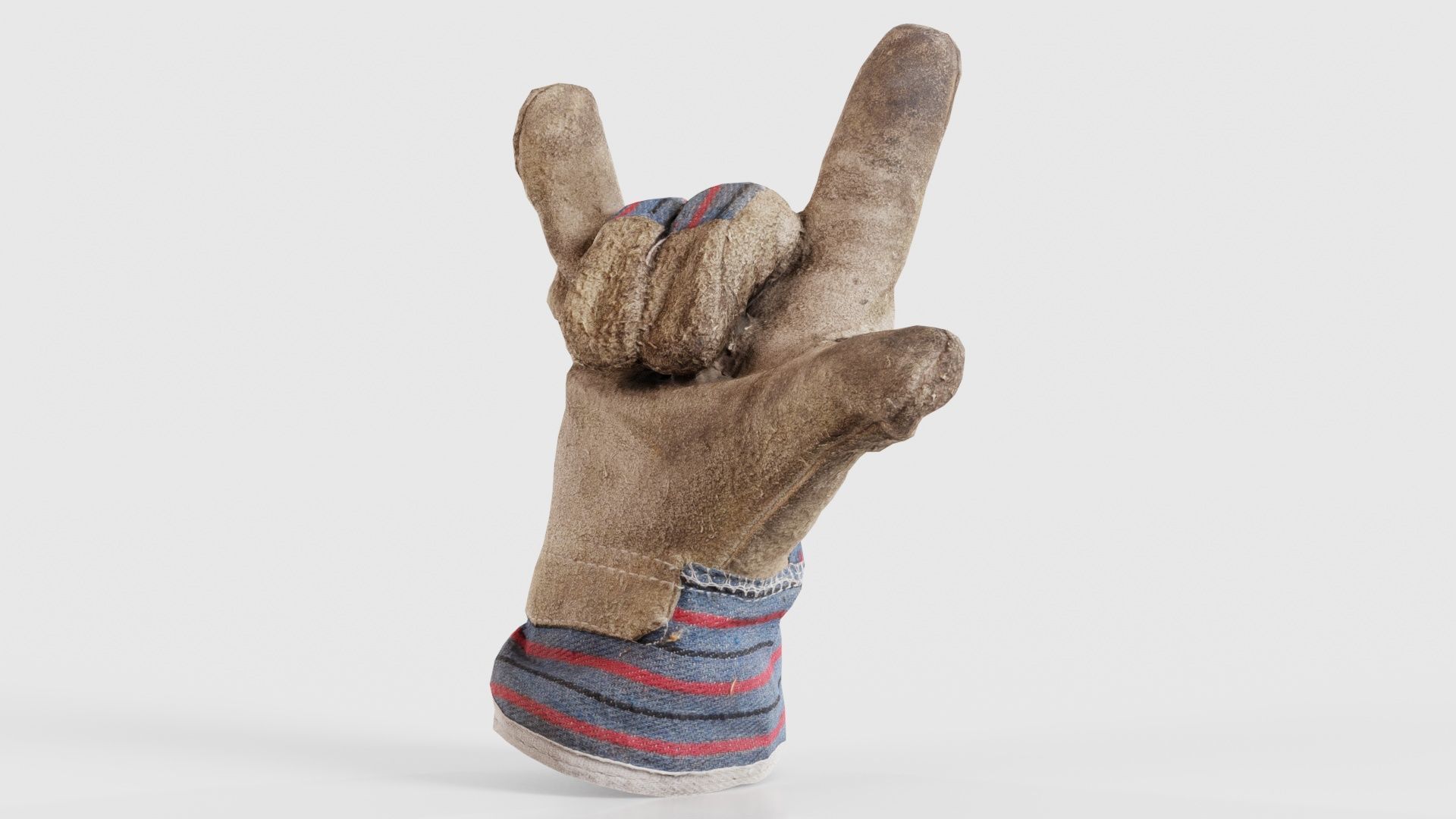 Gloved Hand 016 Low-poly 3D model_26