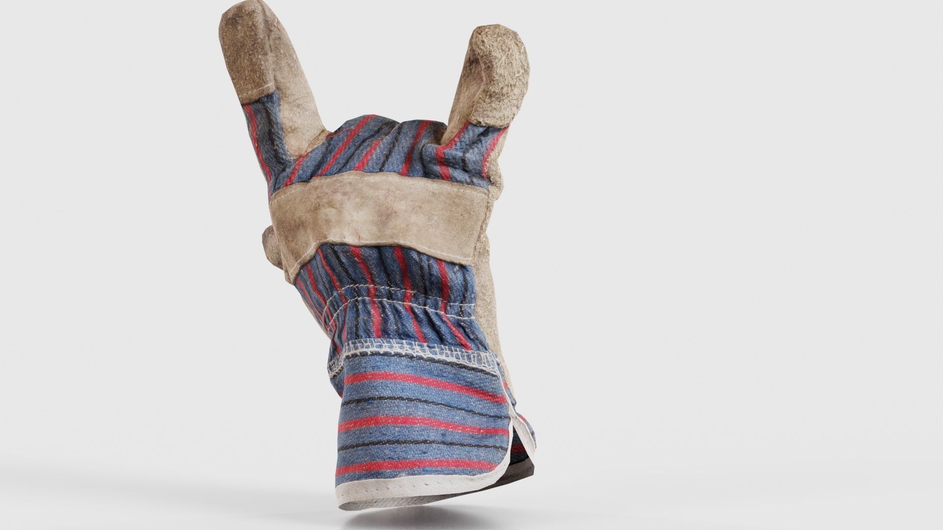 Gloved Hand 016 Low-poly 3D model_20