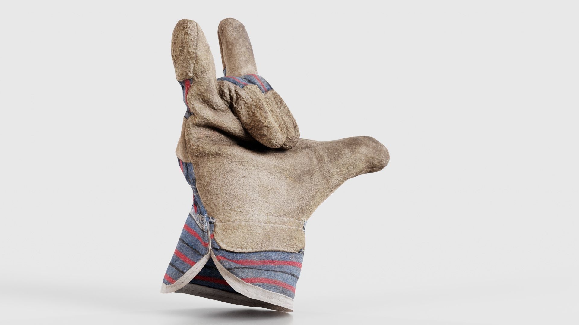 Gloved Hand 016 Low-poly 3D model_17