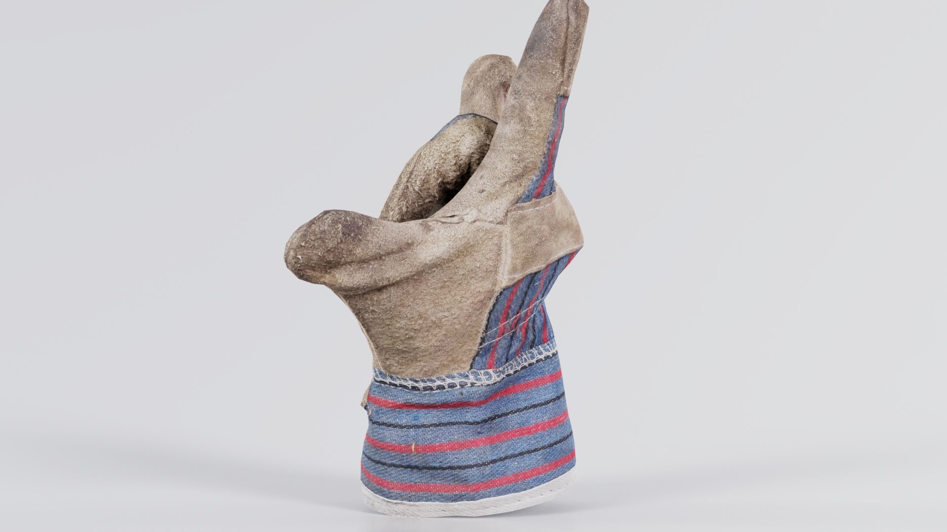 Gloved Hand 016 Low-poly 3D model_4