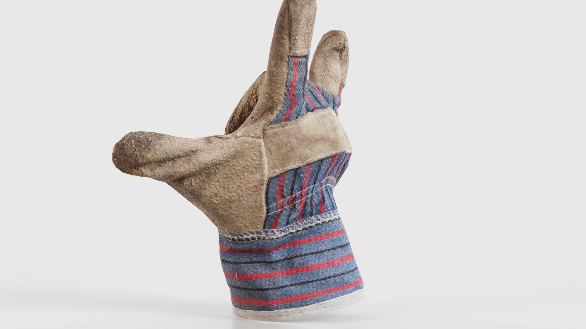 Gloved Hand 016 Low-poly 3D model_23