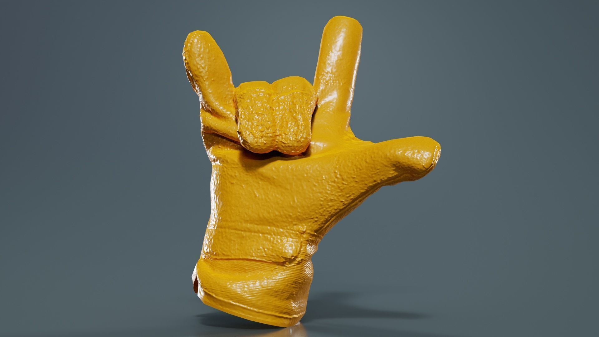 Gloved Hand 016 Low-poly 3D model_12
