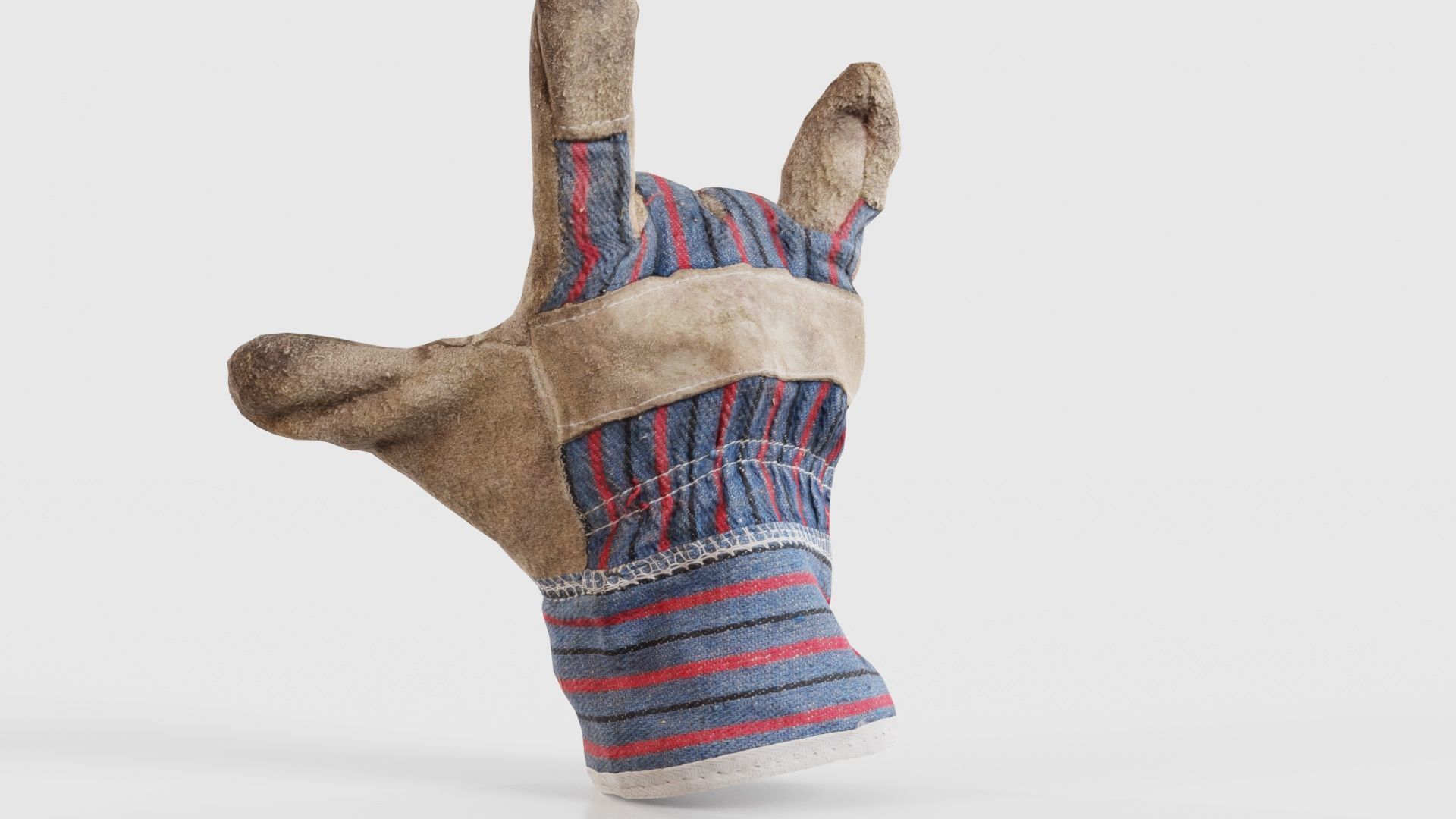 Gloved Hand 016 Low-poly 3D model_22