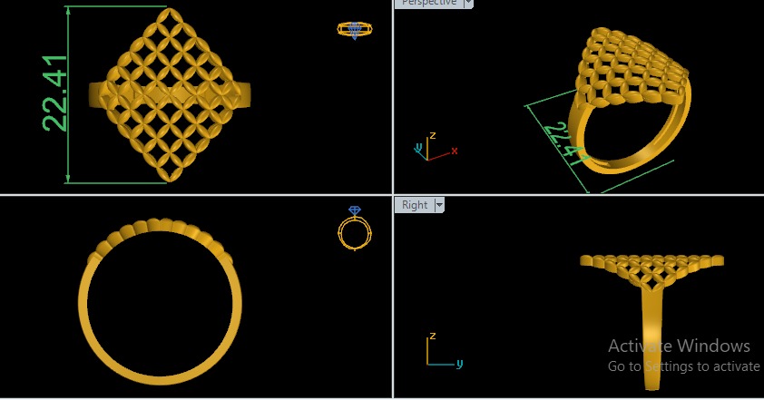 Fashion Ring Ready Printable Model 3D print model 3D print model_2