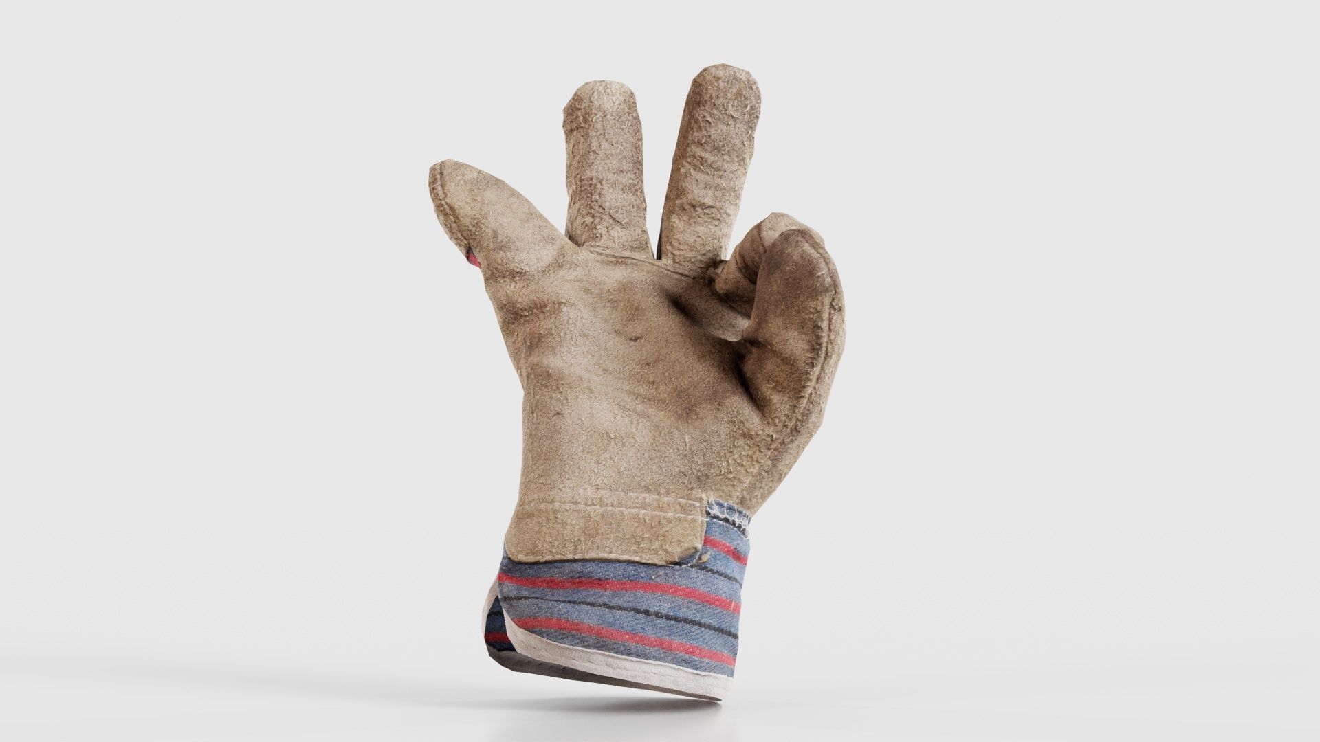 Gloved Hand 017 Low-poly 3D model_19