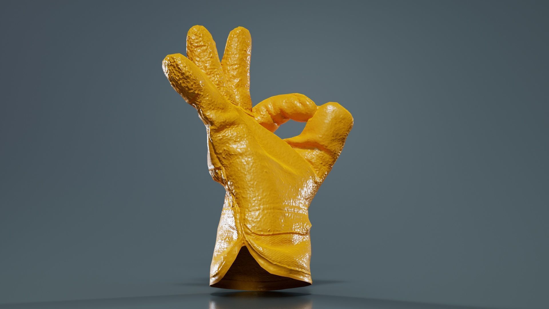 Gloved Hand 017 Low-poly 3D model_13
