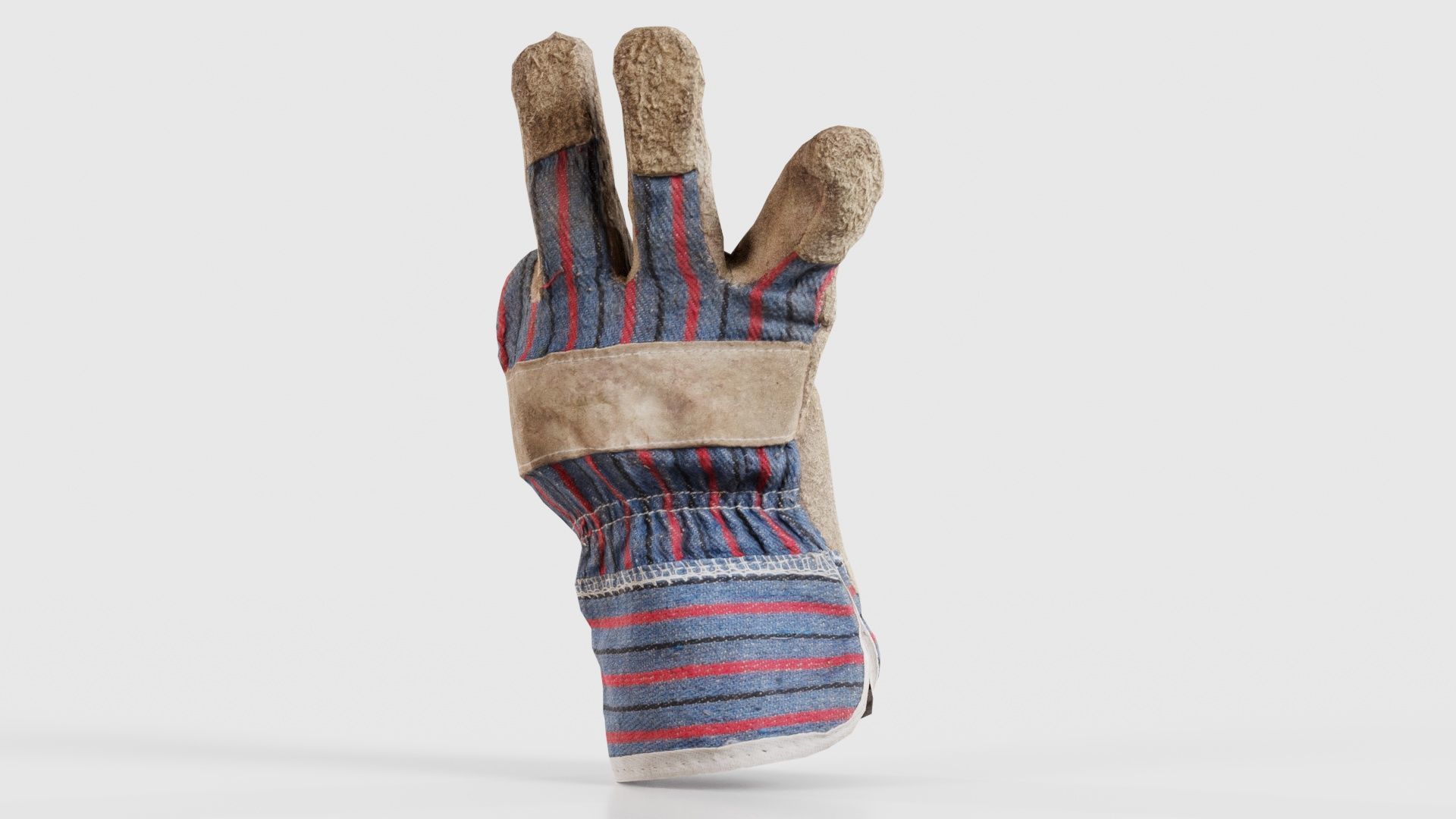 Gloved Hand 017 Low-poly 3D model_24