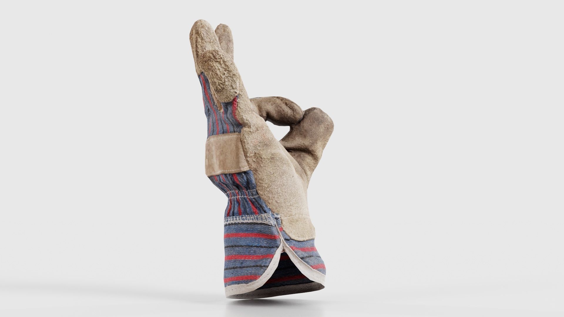 Gloved Hand 017 Low-poly 3D model_22