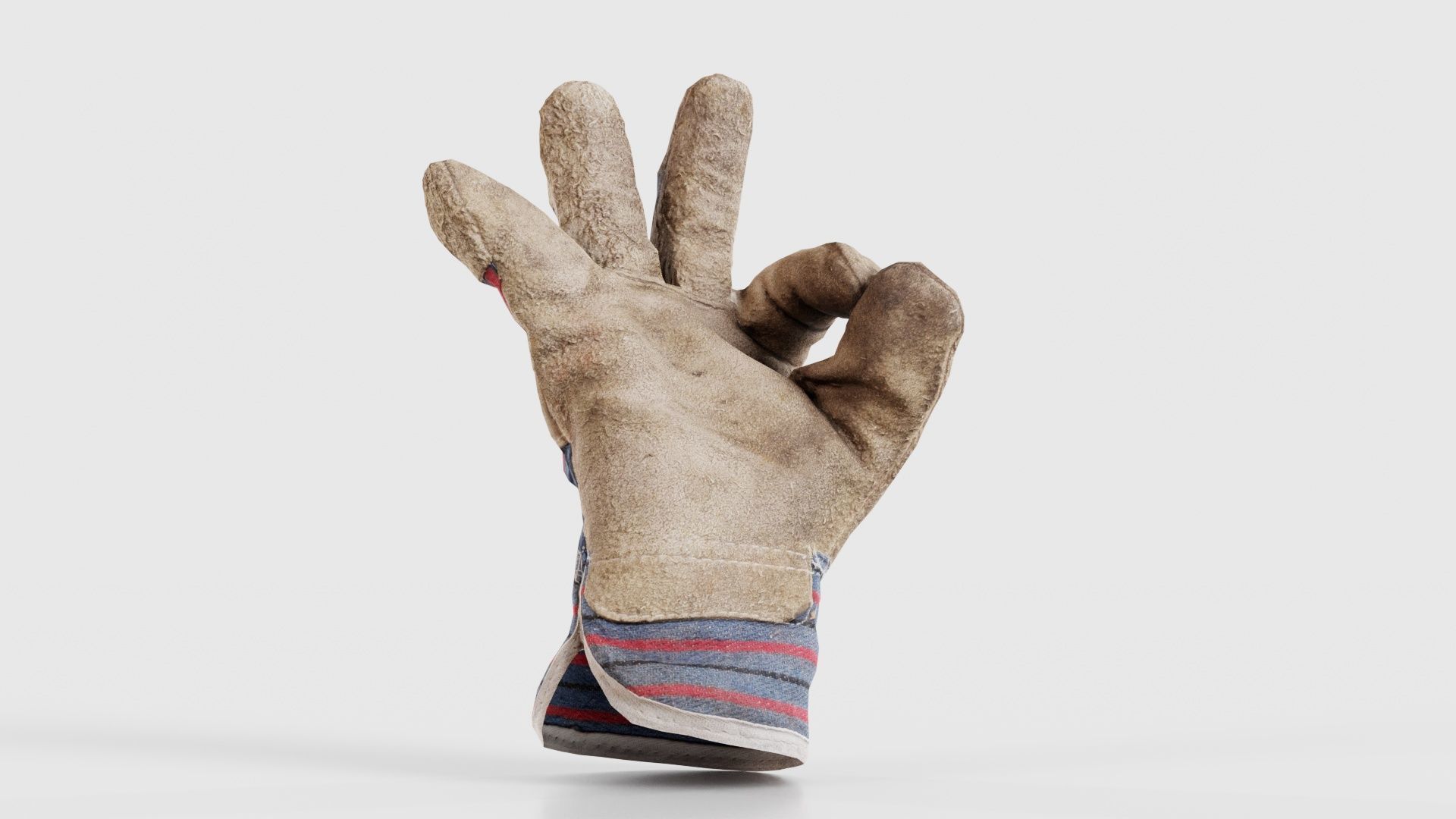 Gloved Hand 017 Low-poly 3D model_20