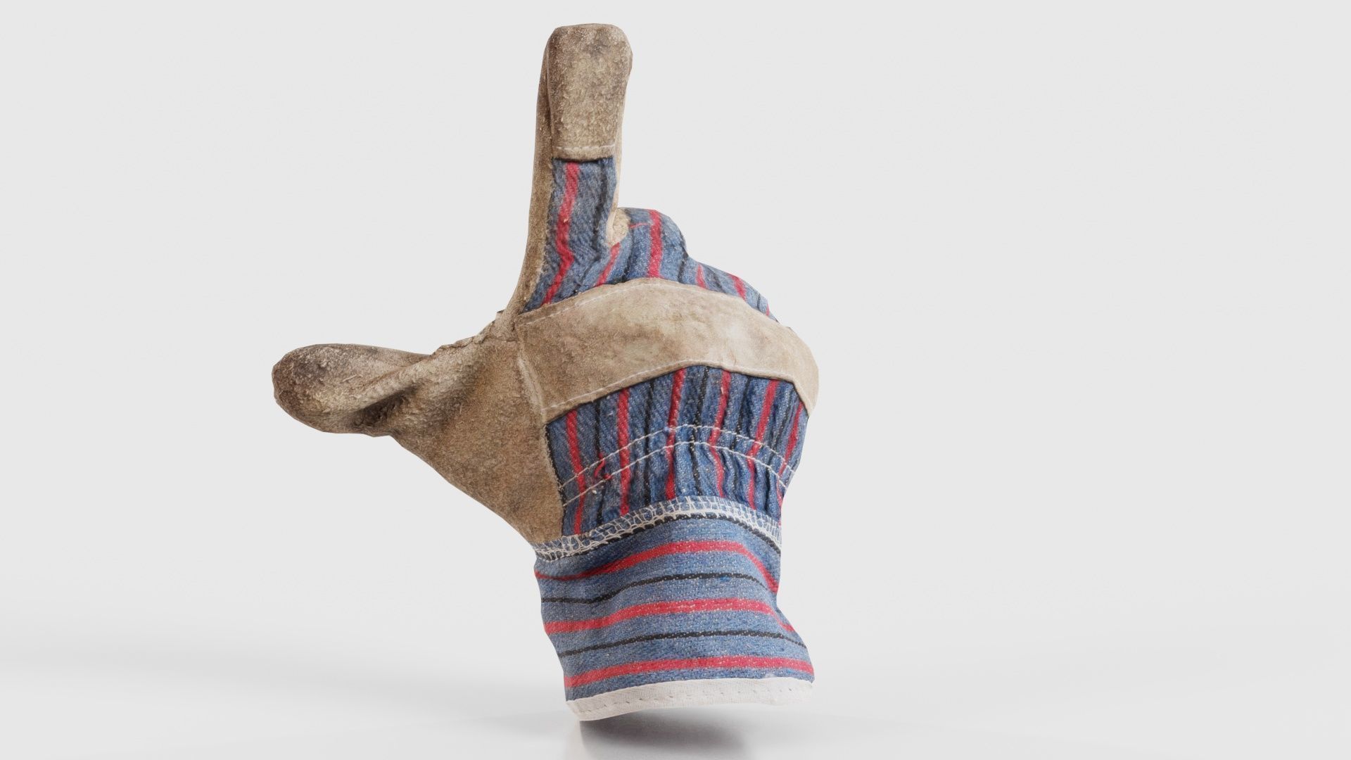 Gloved Hand 018 Low-poly 3D model_21