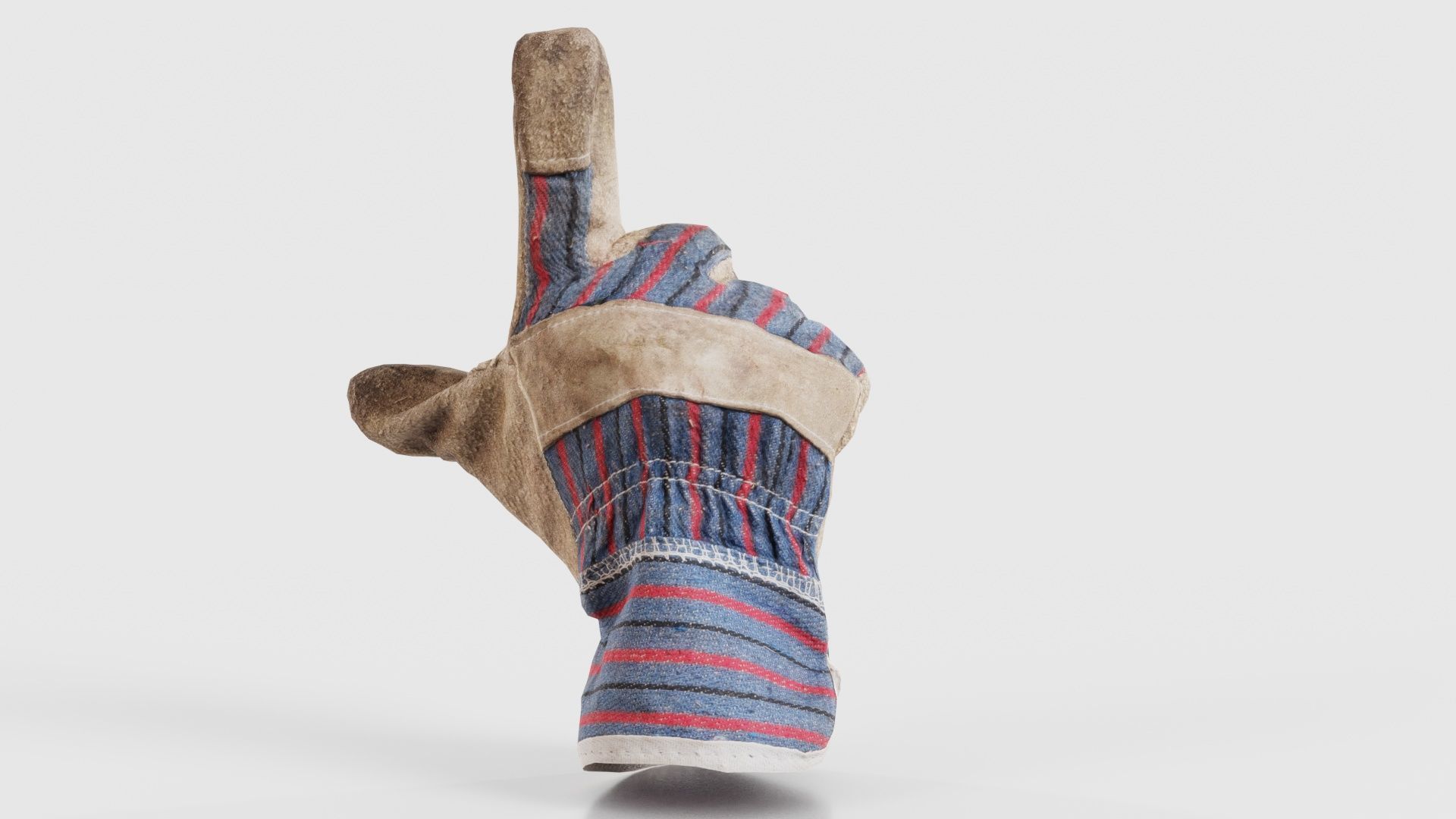 Gloved Hand 018 Low-poly 3D model_20