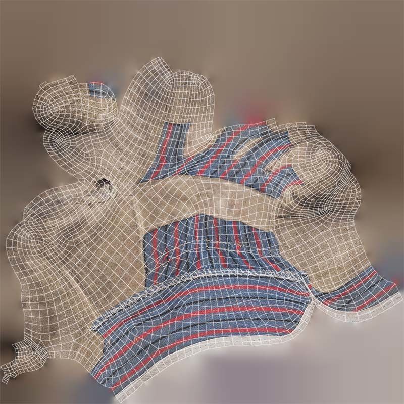 Gloved Hand 018 Low-poly 3D model_14