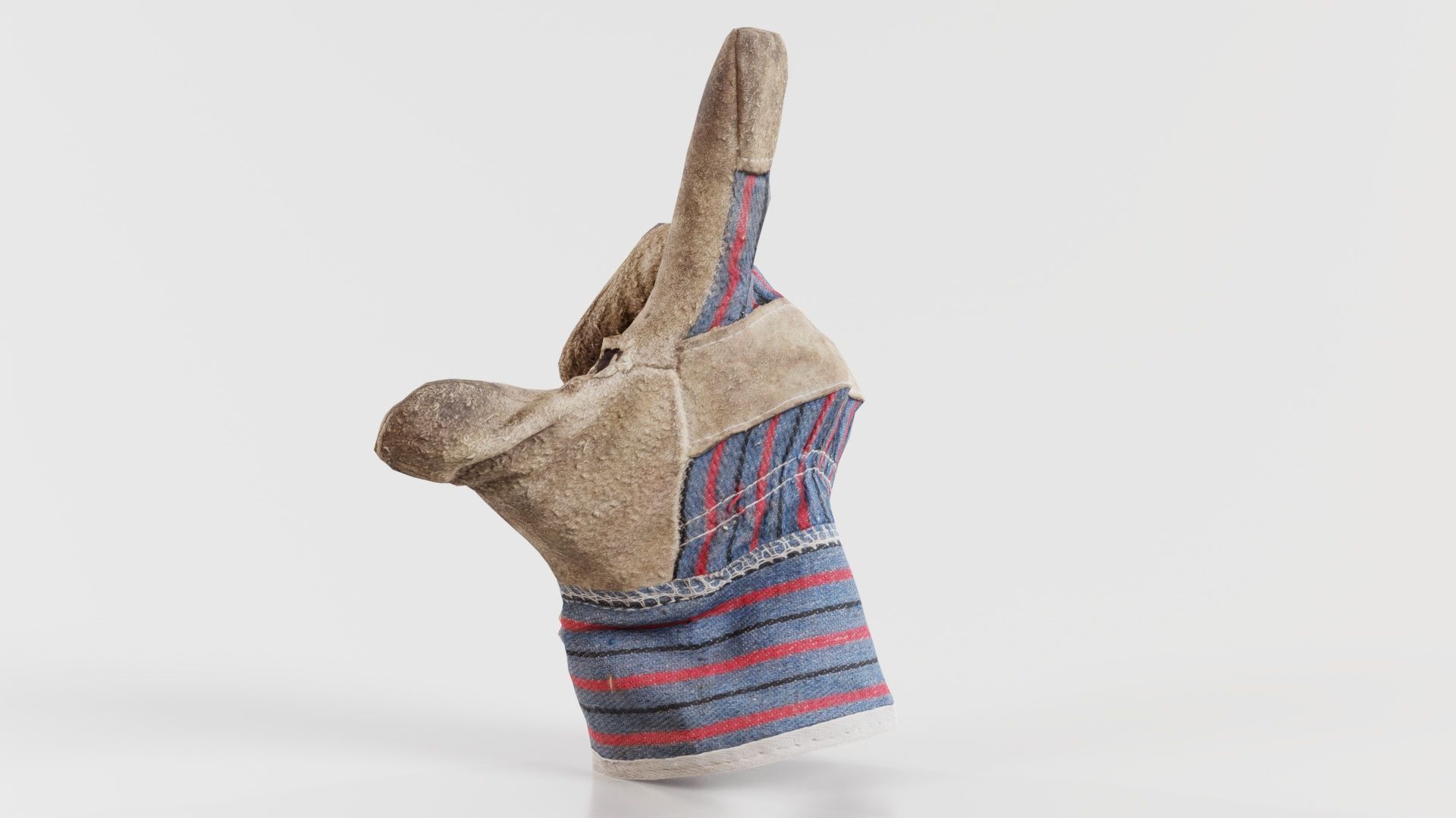 Gloved Hand 018 Low-poly 3D model_4