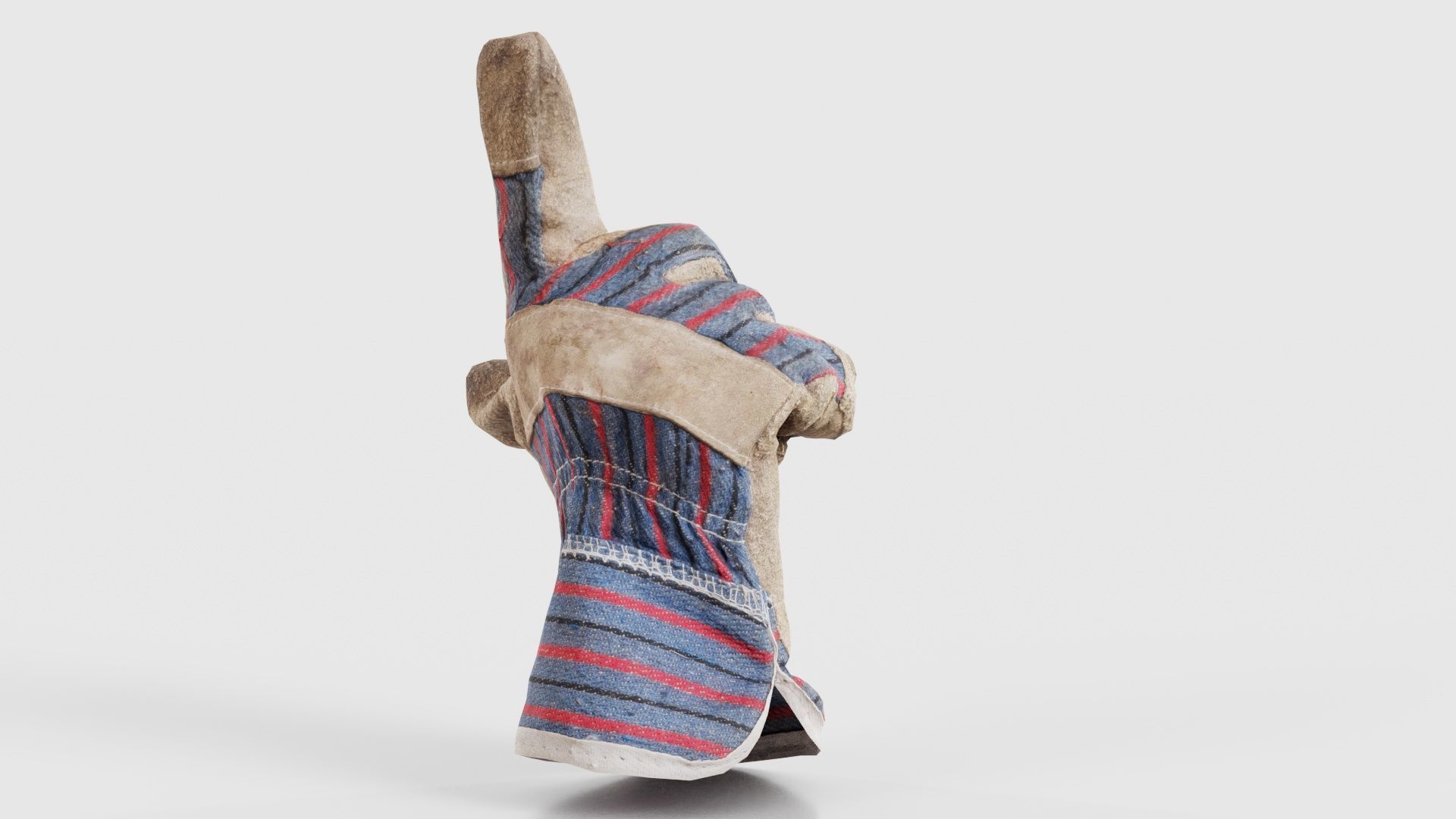 Gloved Hand 018 Low-poly 3D model_19