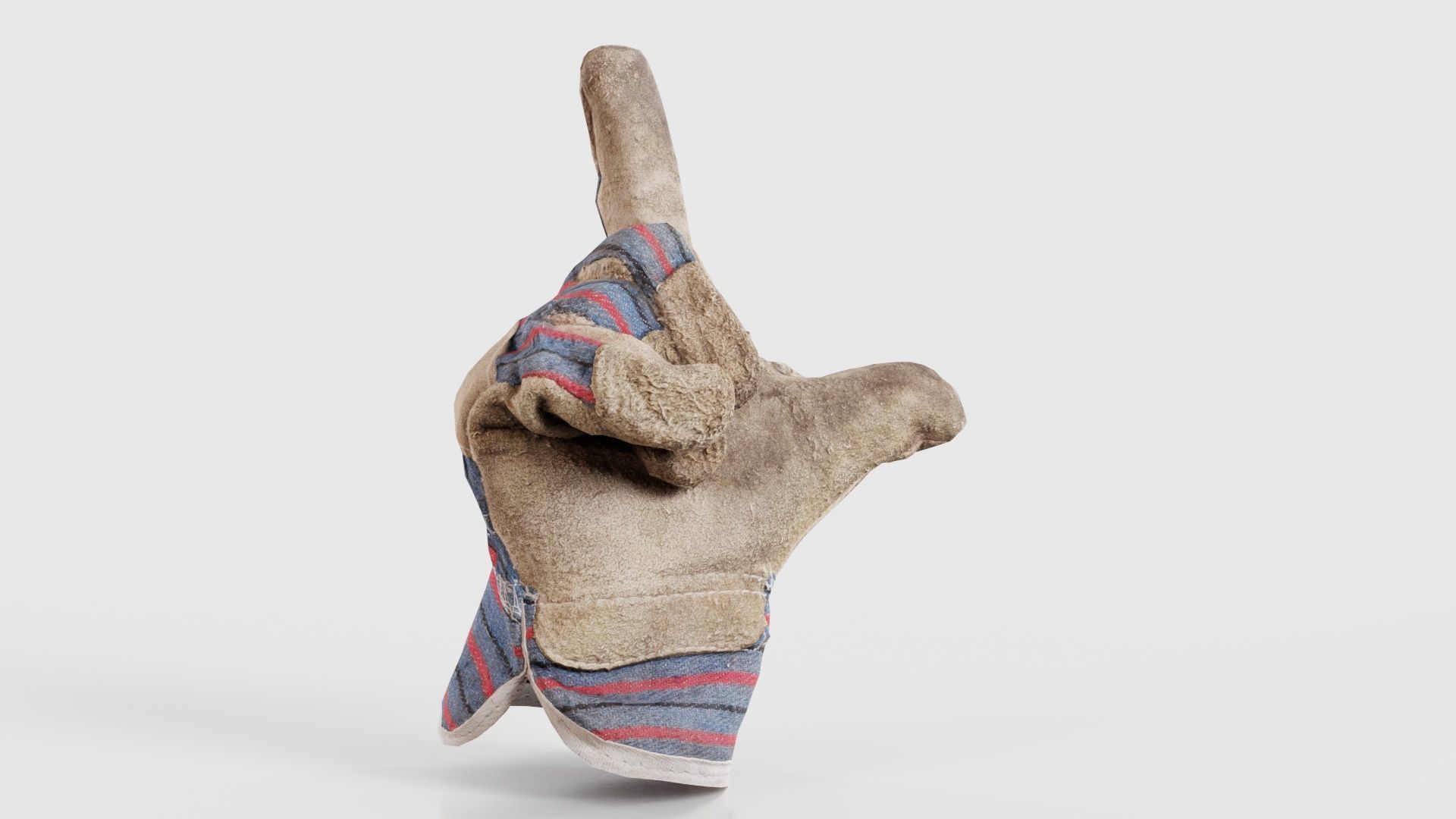 Gloved Hand 018 Low-poly 3D model_16