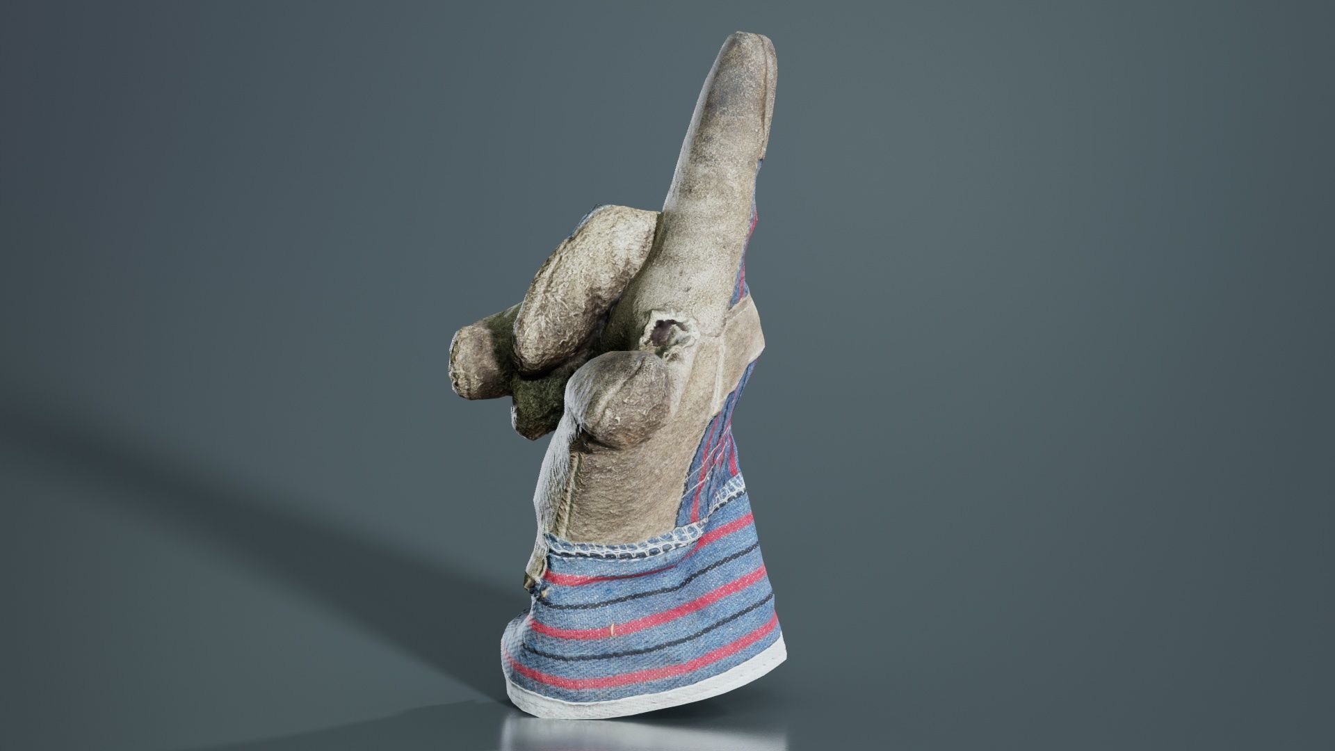Gloved Hand 018 Low-poly 3D model_5
