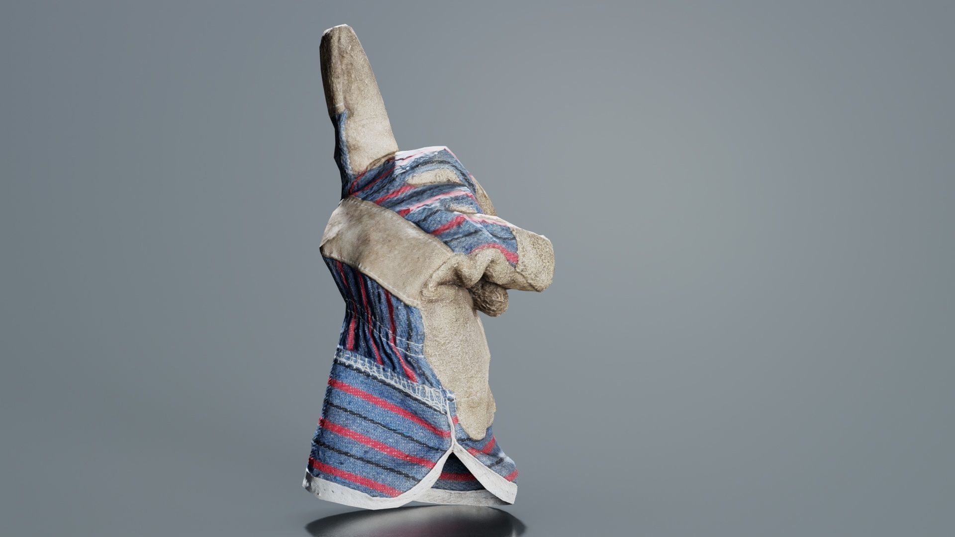 Gloved Hand 018 Low-poly 3D model_2