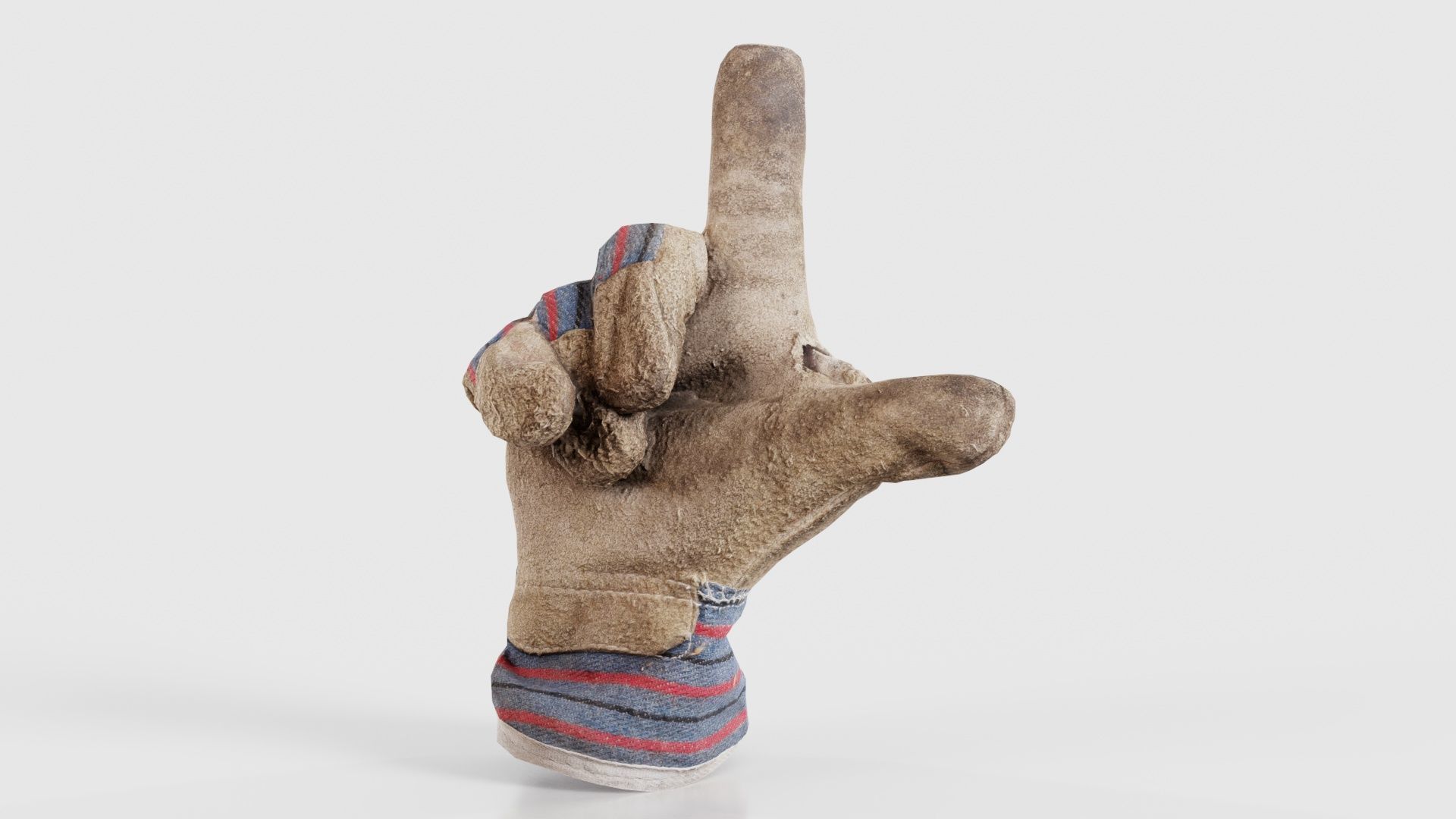 Gloved Hand 018 Low-poly 3D model_26