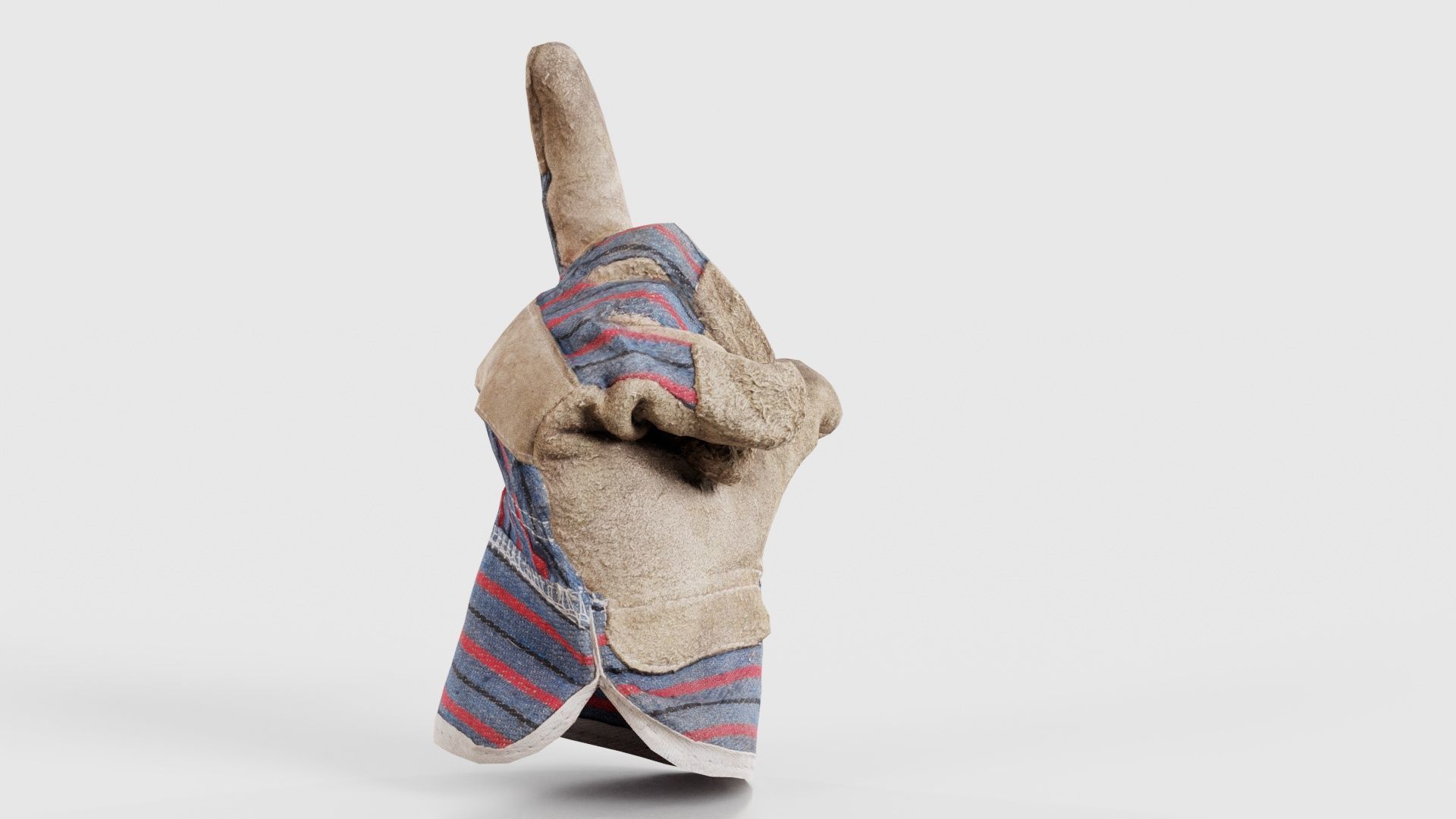 Gloved Hand 018 Low-poly 3D model_17