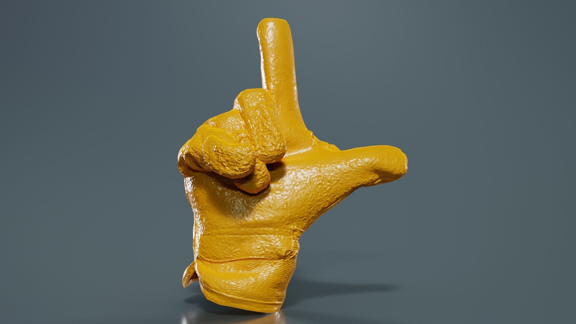 Gloved Hand 018 Low-poly 3D model_12