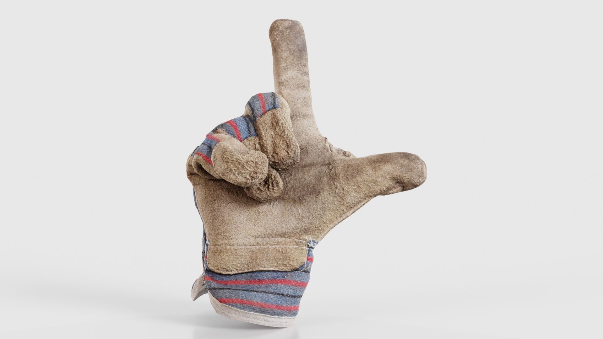 Gloved Hand 018 Low-poly 3D model_15