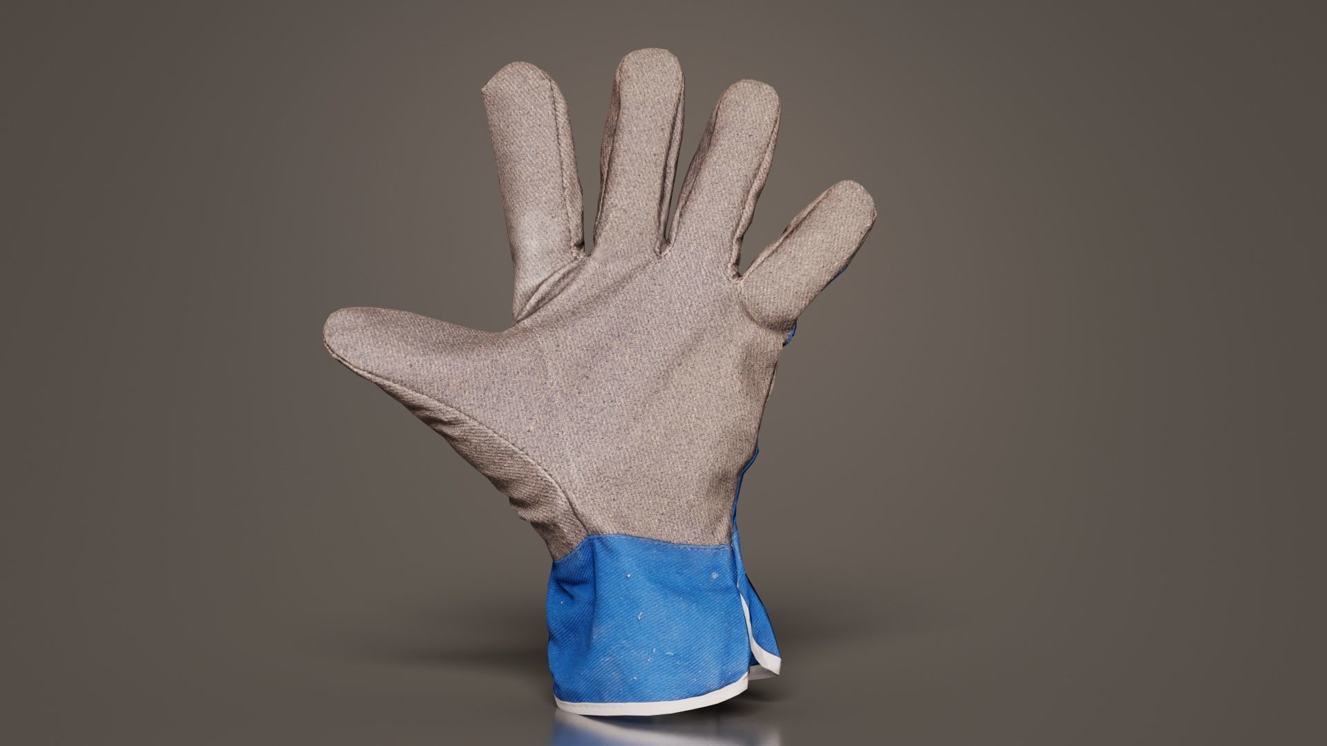 Gloved Hand 019 Low-poly 3D model_7