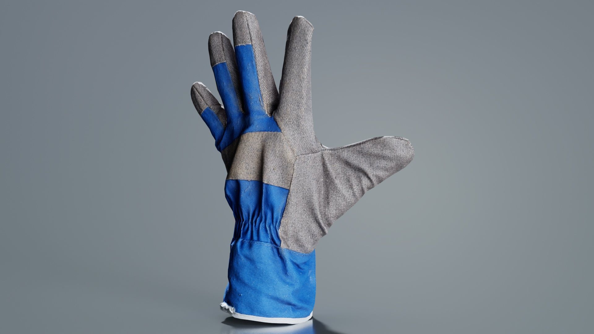 Gloved Hand 019 Low-poly 3D model_4